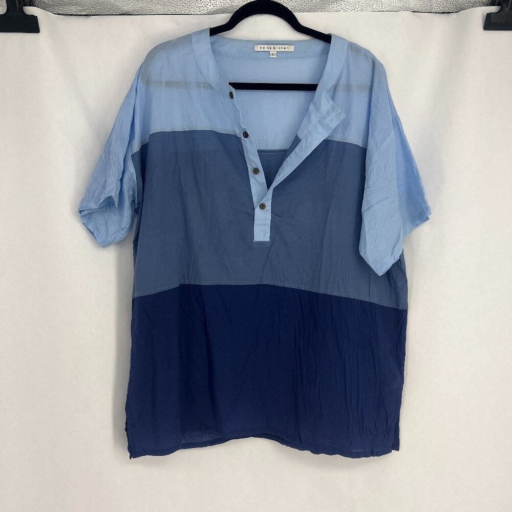 Parke & Ronen Oversized Lightweight Color block shirt